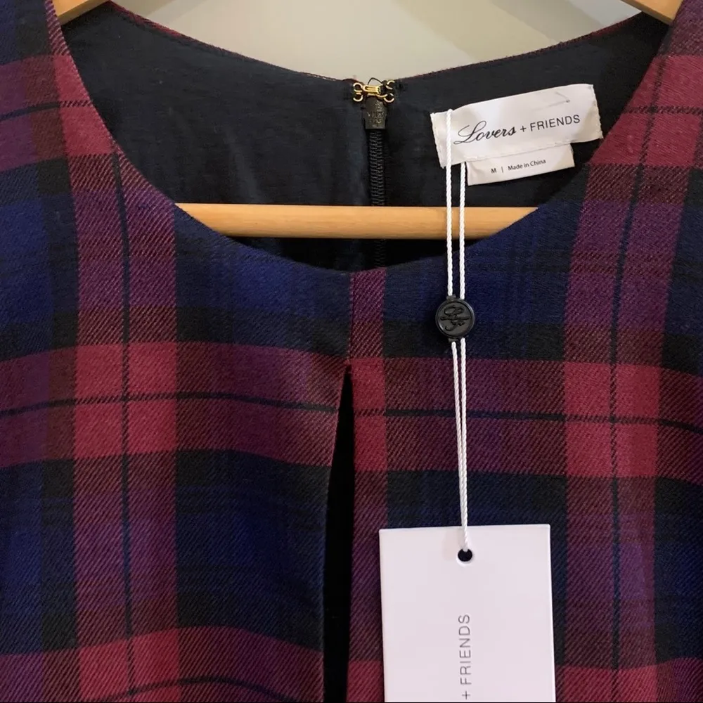 NWT Lovers + Friends Plaid Liliana Mini Dress in Sz Medium - Image 6