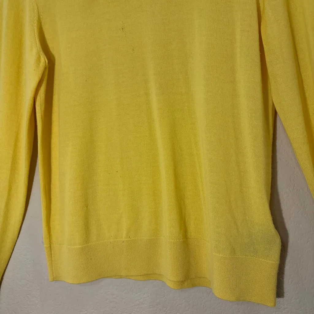Polo Ralph Lauren Purple Label 100% Cashmere Turtleneck Sweater Women’s Sz L Yellow Size L - Image 3