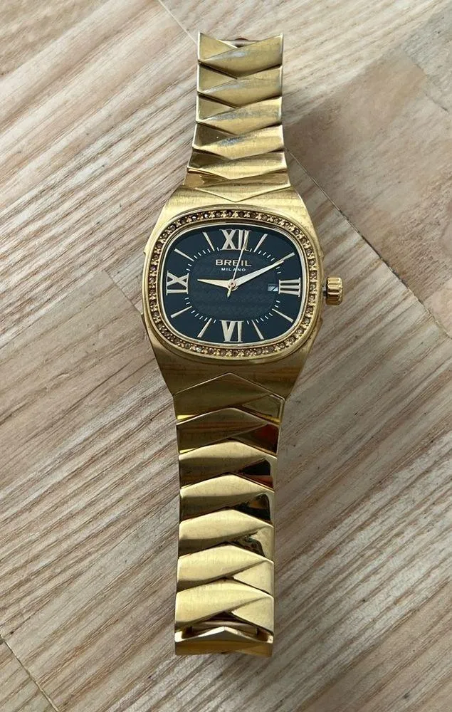 Breil Milano Luxury Designer Ladies Watch Swarovski Crystals Black Dial Stunning Gold - Image 7