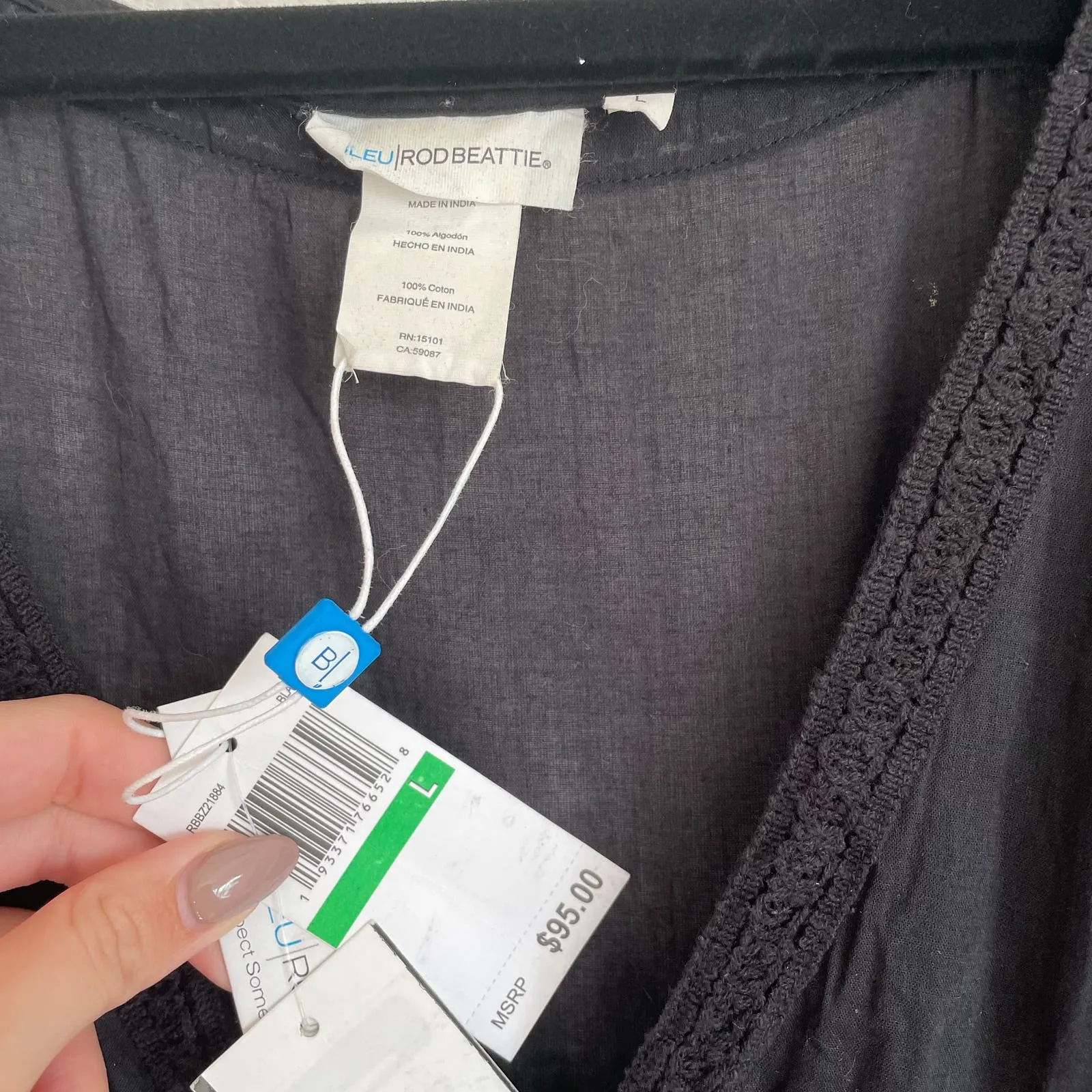 BLEU ROD BEATTIE Black India Bazaar Long Maxi Dress Cover Up - Image 10