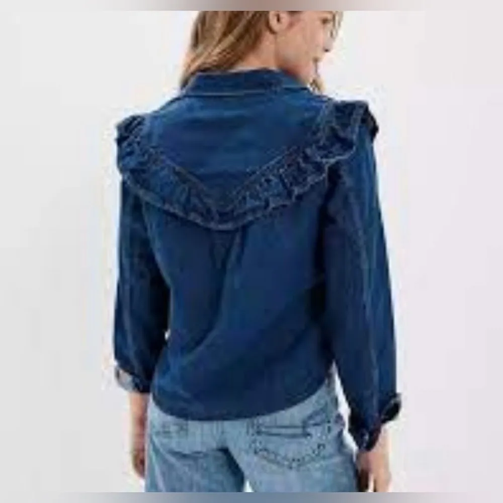 NWOT AE Oversized Denim Western Shirt - Image 3