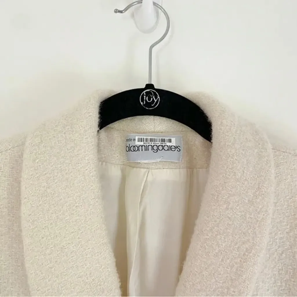 Vintage 90s Wool Knit Jacket Cream/Ivory - Image 11