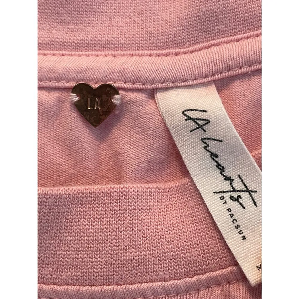 LA Hearts by PacSun Pink Tie Dye Short Sleeve T-shirt Small - Image 4