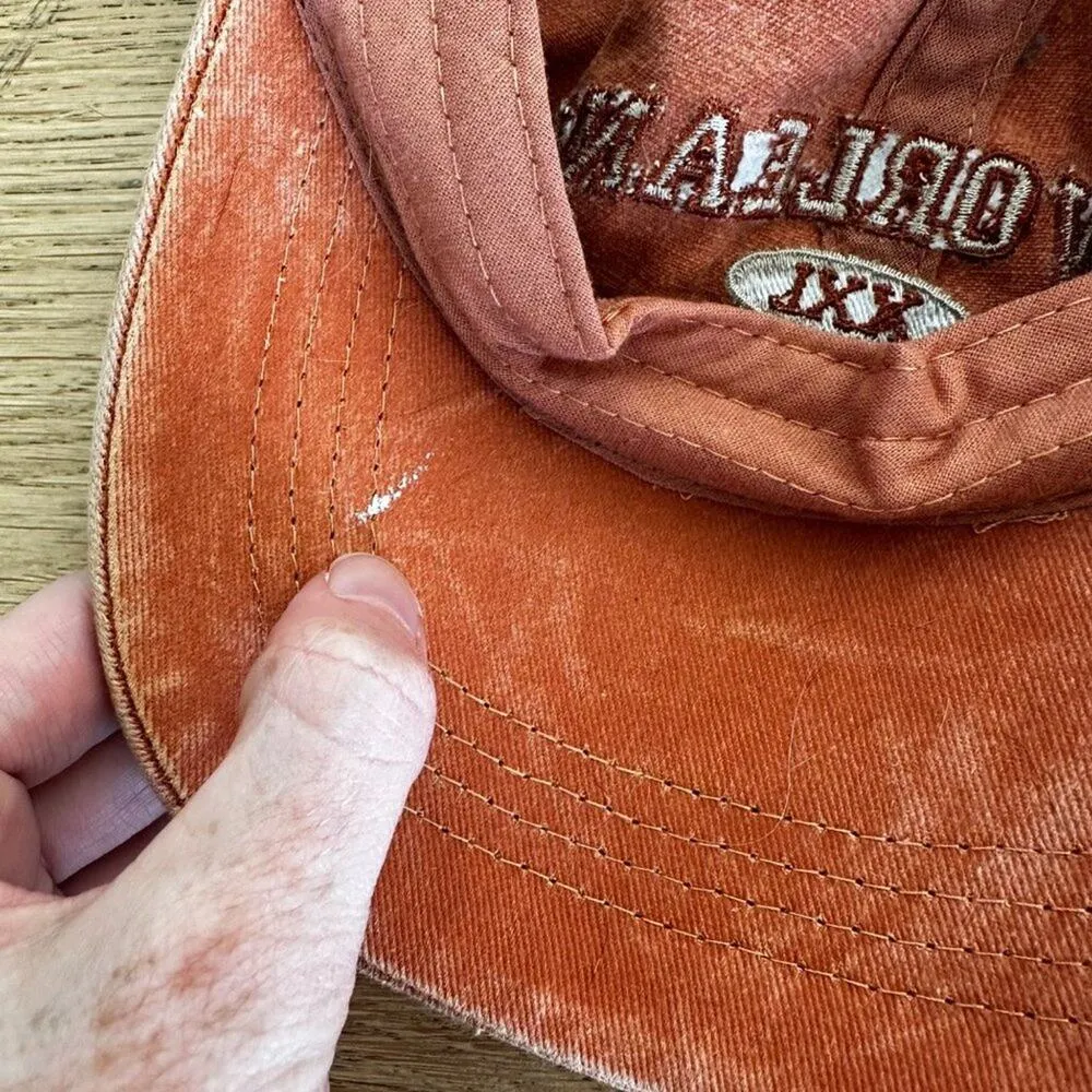 New Orleans Bourbon Street Cap Dad Hat in Faded Orange - Image 4