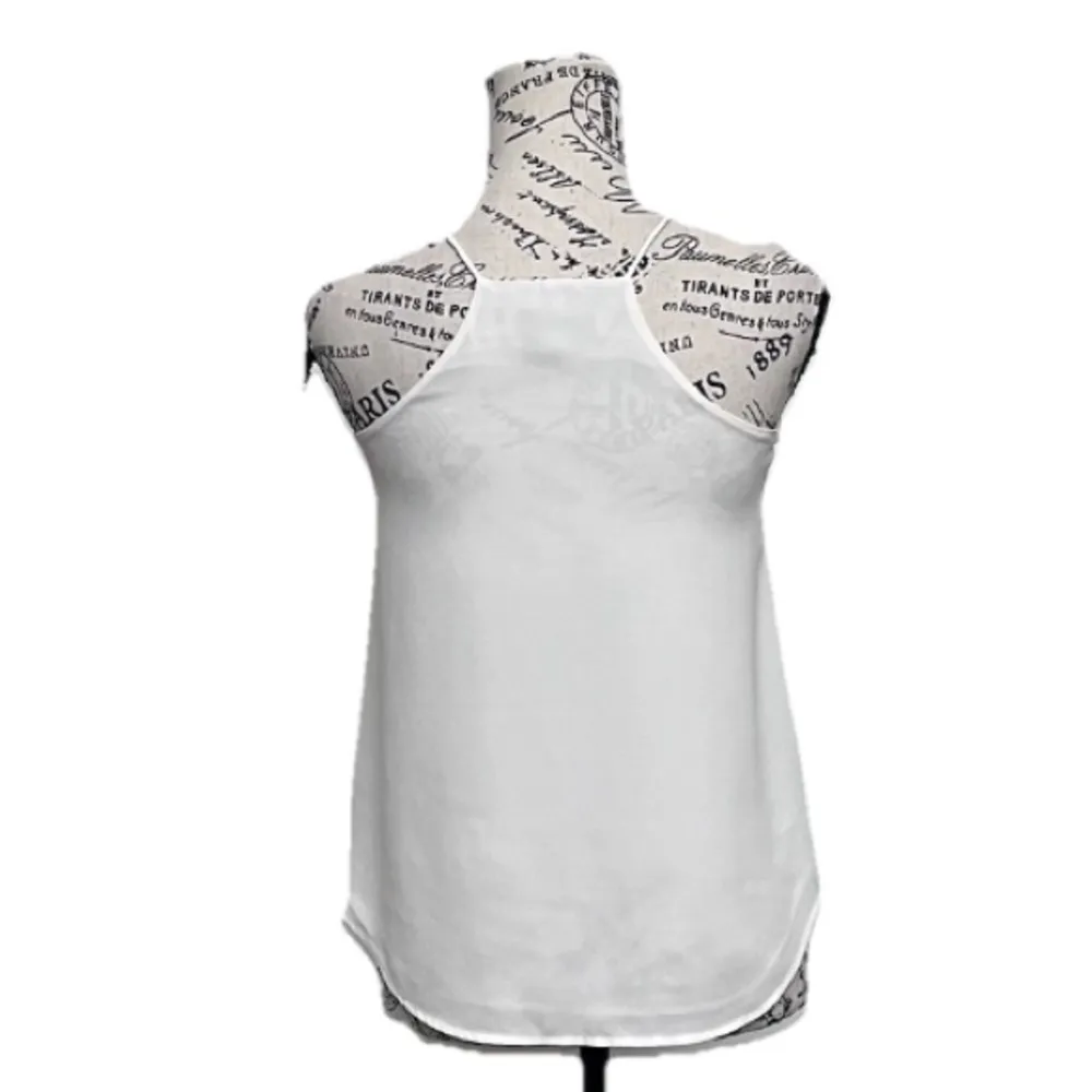 LOFT ivory Sheer Blouse Beach Coastal Preppy Cowgirl Rodeo XXSP Ethereal Angel - Image 5