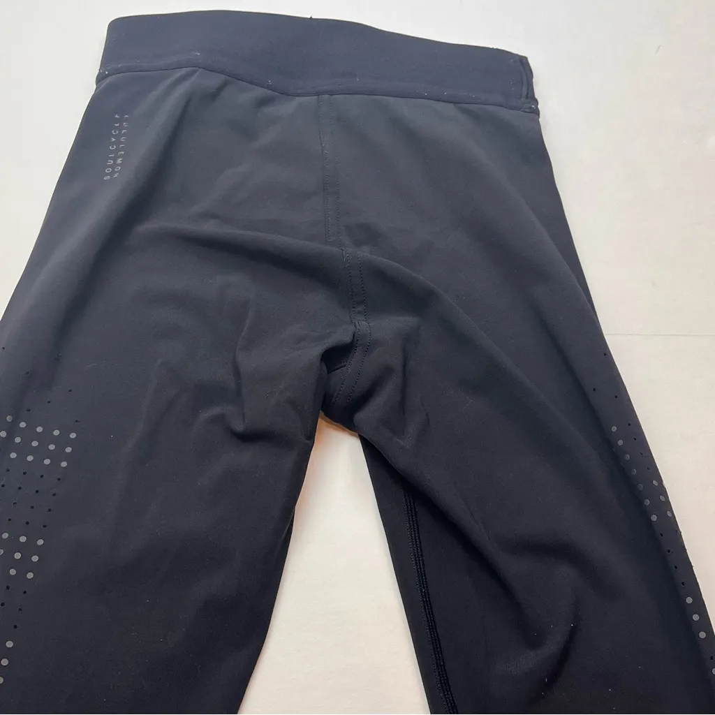 Lululemon X SoulCycle Women SZ 2 Full-On Black Ride Reflect‎ Tight 28" Laser-Cut - Image 11