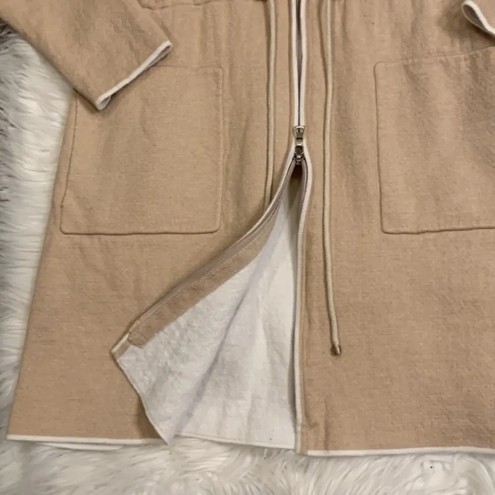 EE Etcetera zip front sweater coat jacket cinch waist S - Image 9