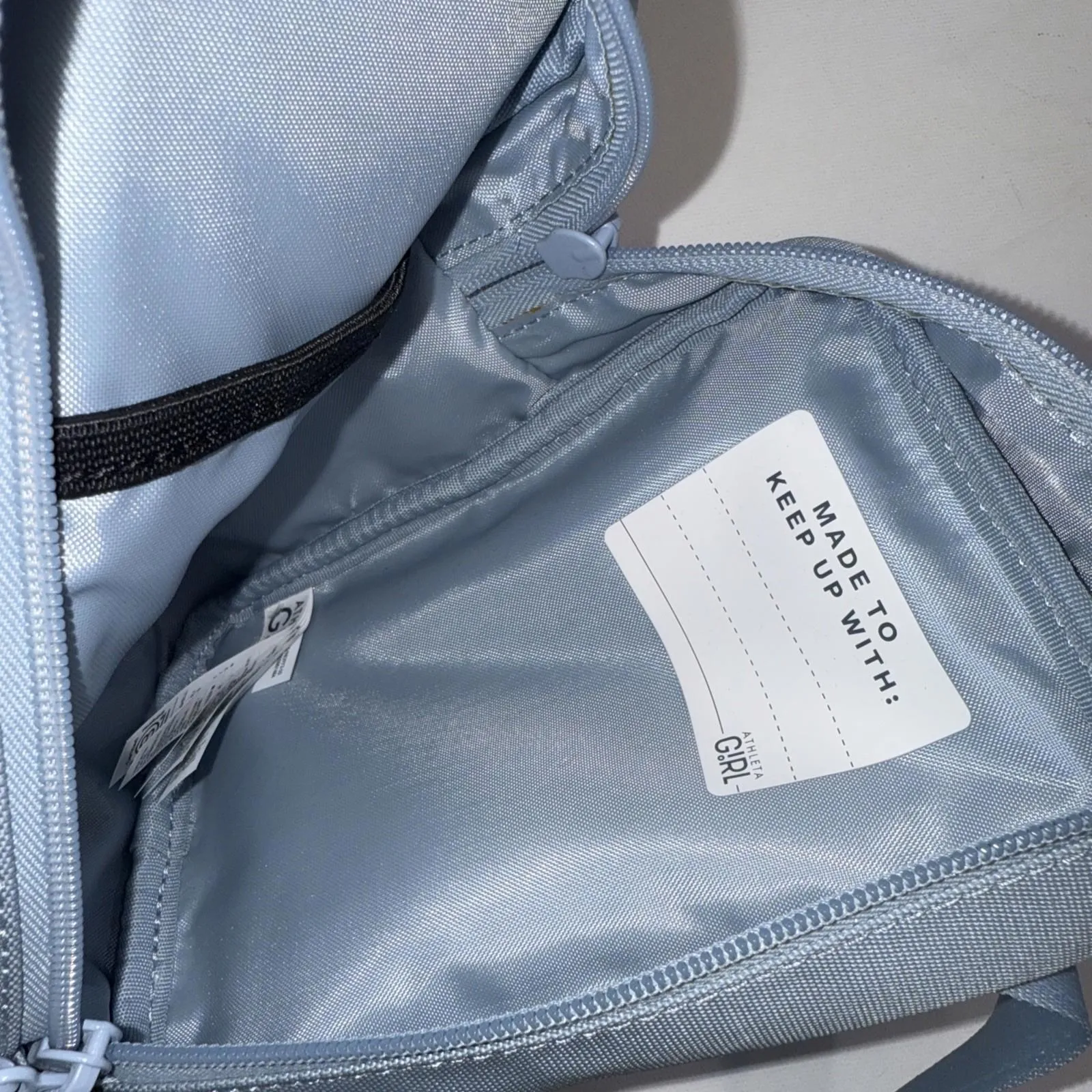 ATHLETA GIRL Preppy Purse Limitless Convertible Mini Bag Belt Blue Fanny Pack - Image 10