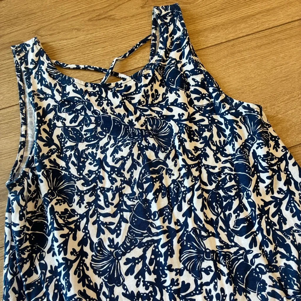 Lilly Pulitzer Kristen Flounce Dress Sleeveless Shift Pima Cotton Size S - Image 3