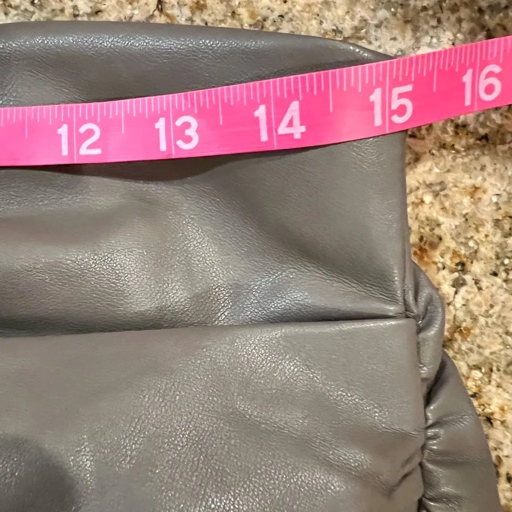 Love, Bonito Christie Pleather Column Midaxi Skirt Color Pewter NWT Size Large Tan - Image 6