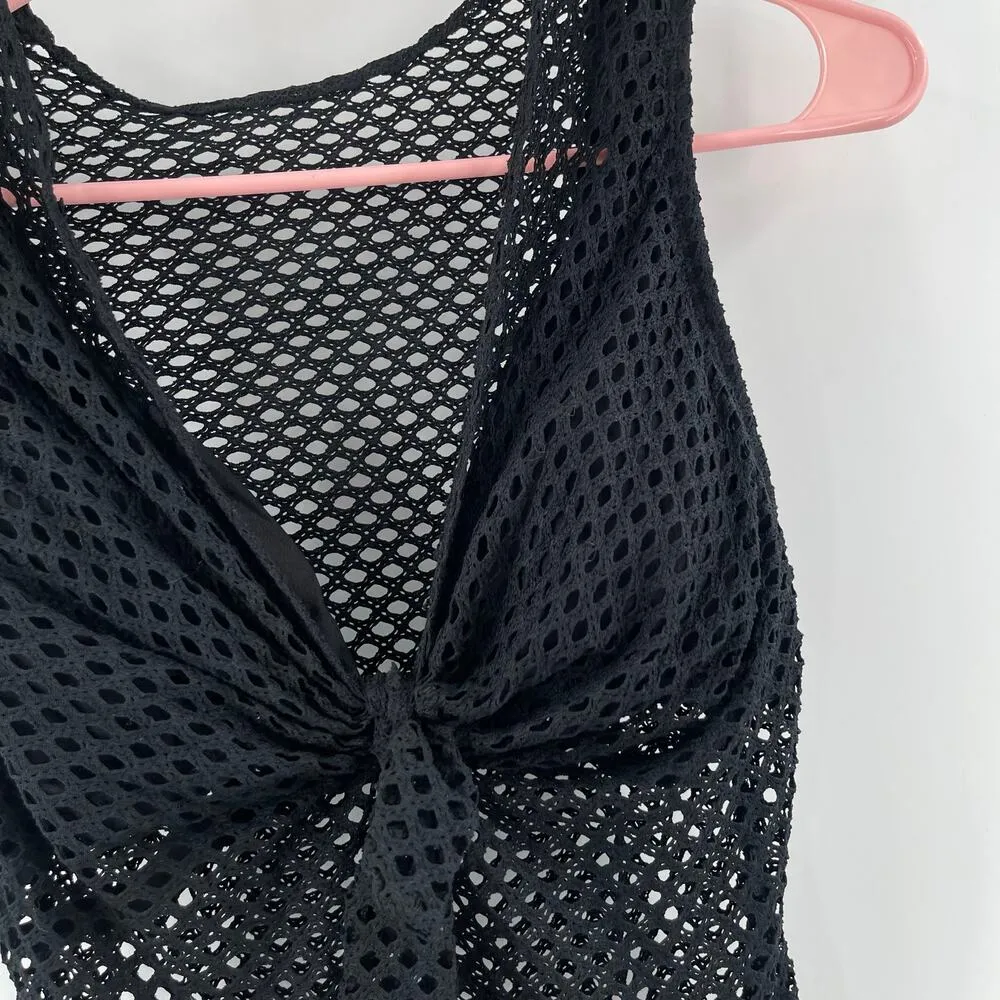 Robin Piccone x Anthropologie Bo Swimsuit Size 8 Crochet One-Piece NEW Black - Image 10