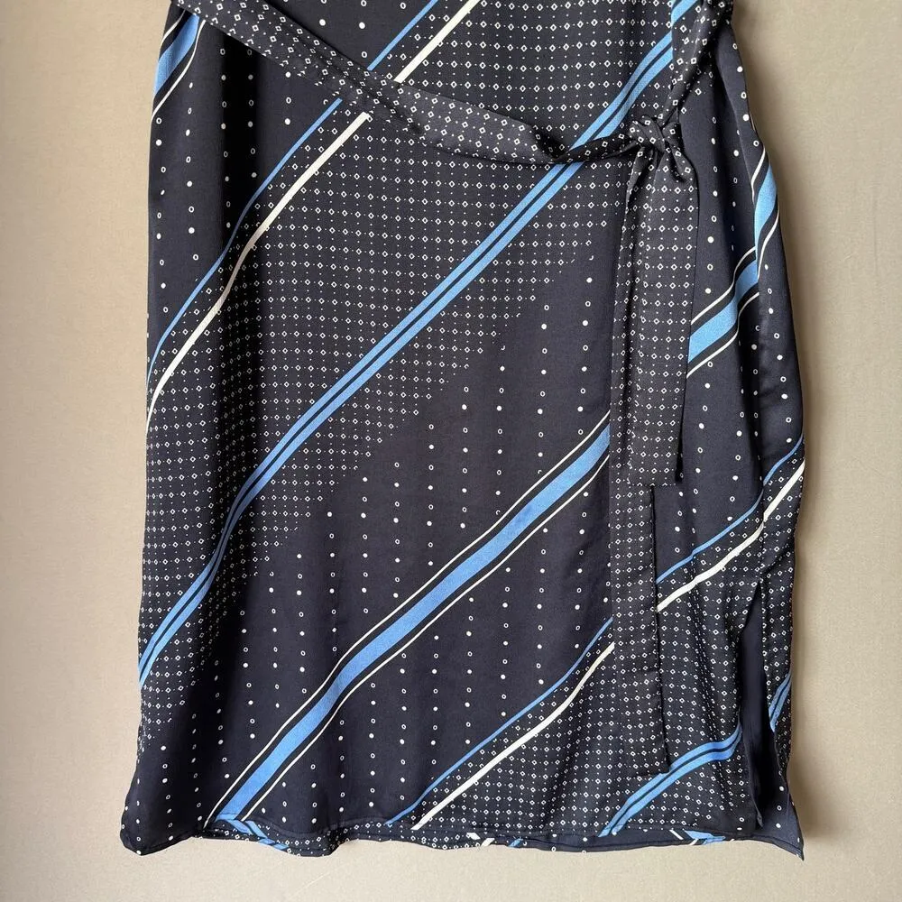 Vince Camuto sz‎ XL Black Blue geo print sleeveless shift dress - Image 3