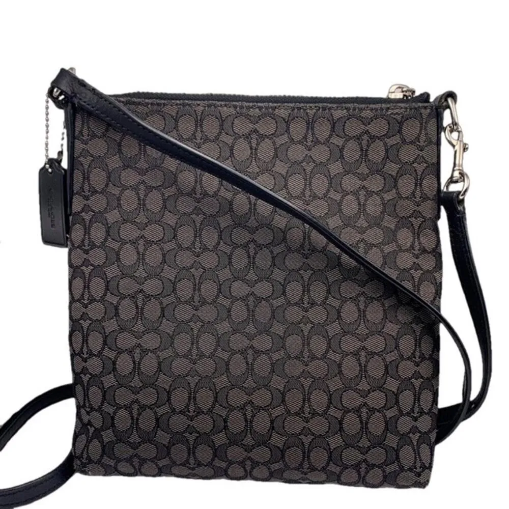 COACH Black Signature Canvas Crossbody - Image 2