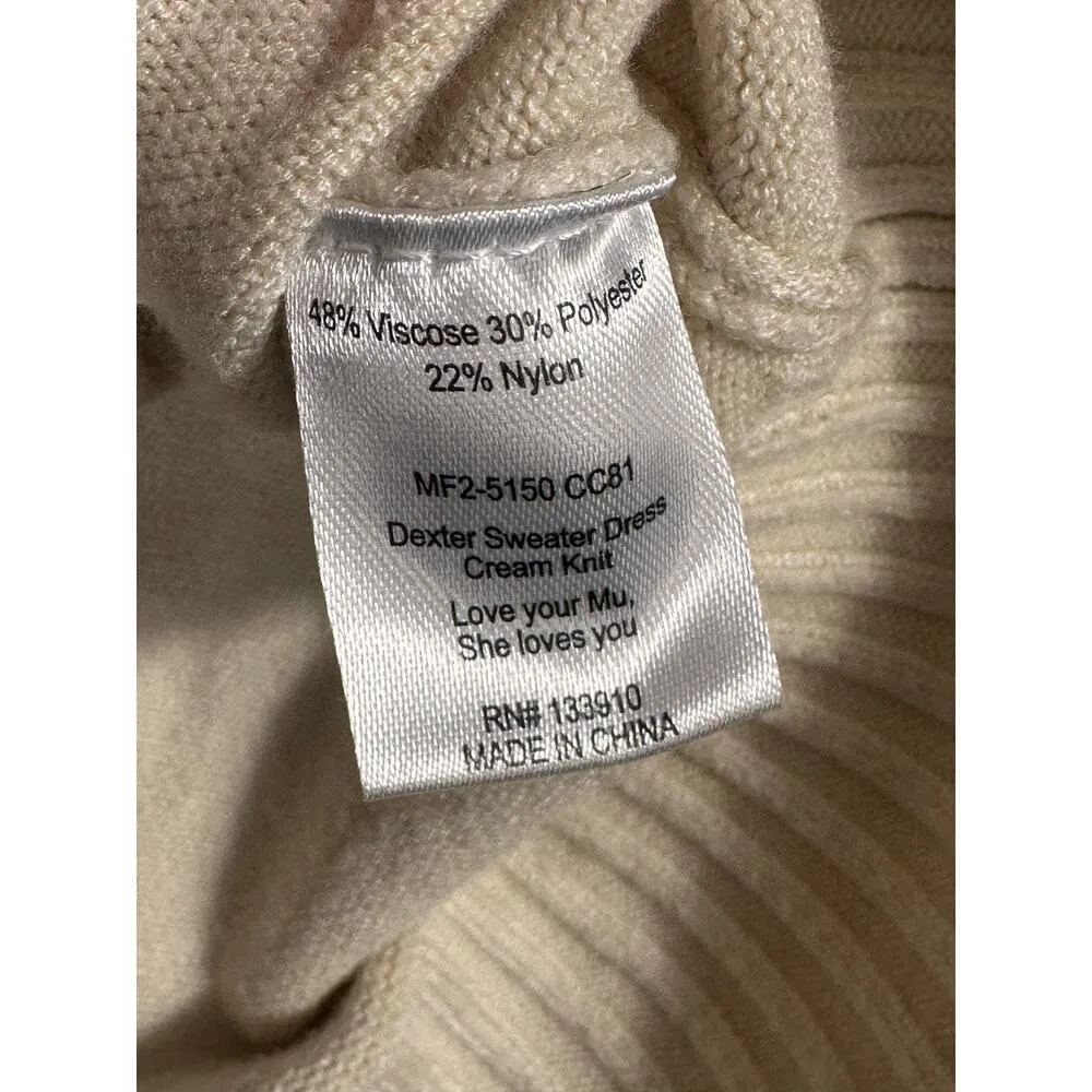 Show Me Your Mumu Dexter Sweater Dress Cream Knit Size XS - Image 6