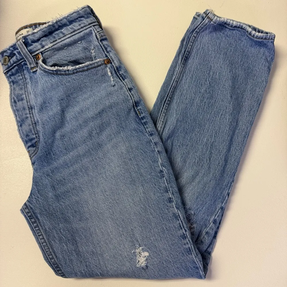 Abercrombie & Fitch The Dad Jeans Curve Love High Rise Size 25 0 Short loose - Image 4