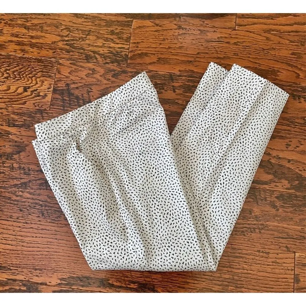 Akris Punto Frankie Memphis Pastina Print Crops size 4 white black - Image 5