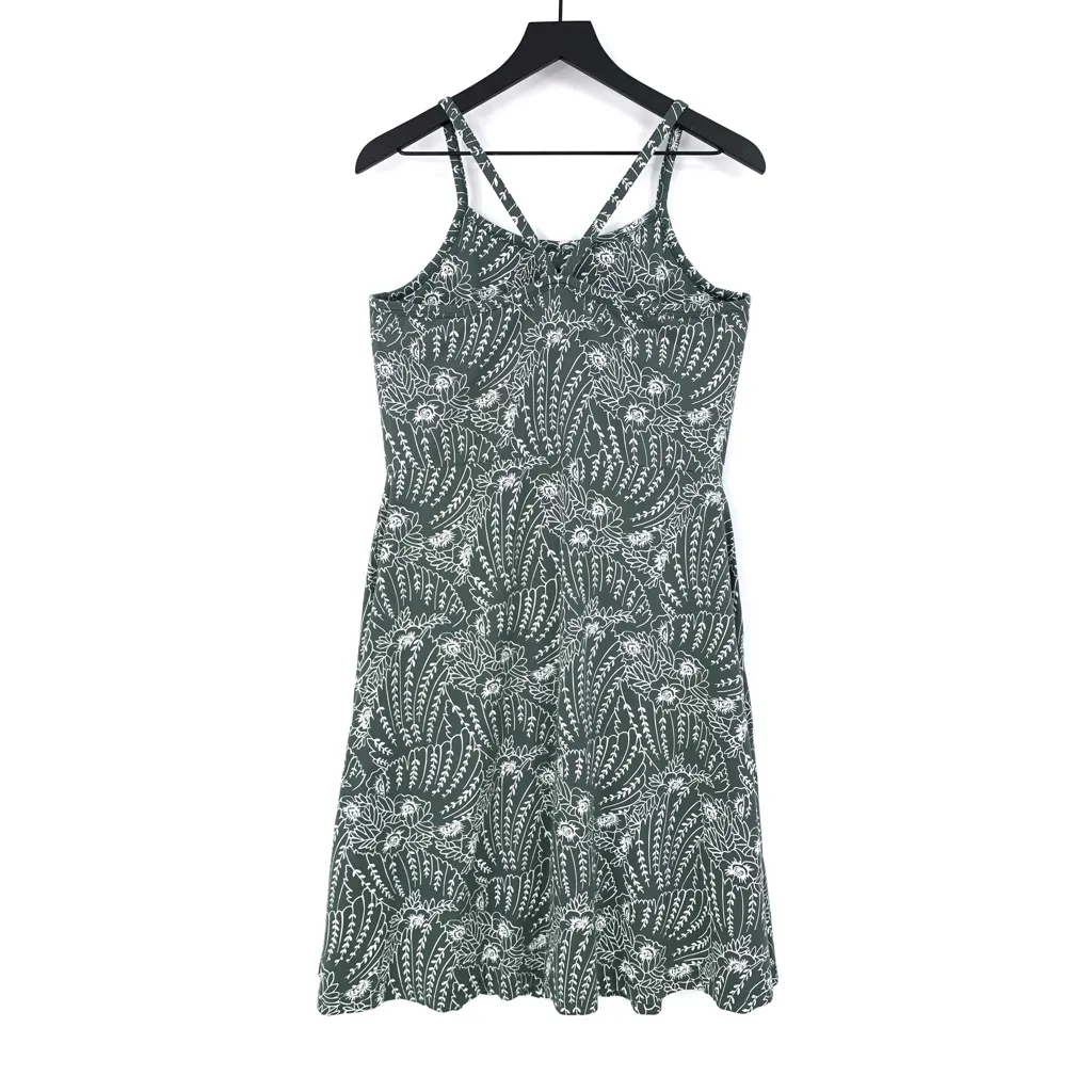 PACT Organic Fit & Flare Midi Dress Green XL - Image 8