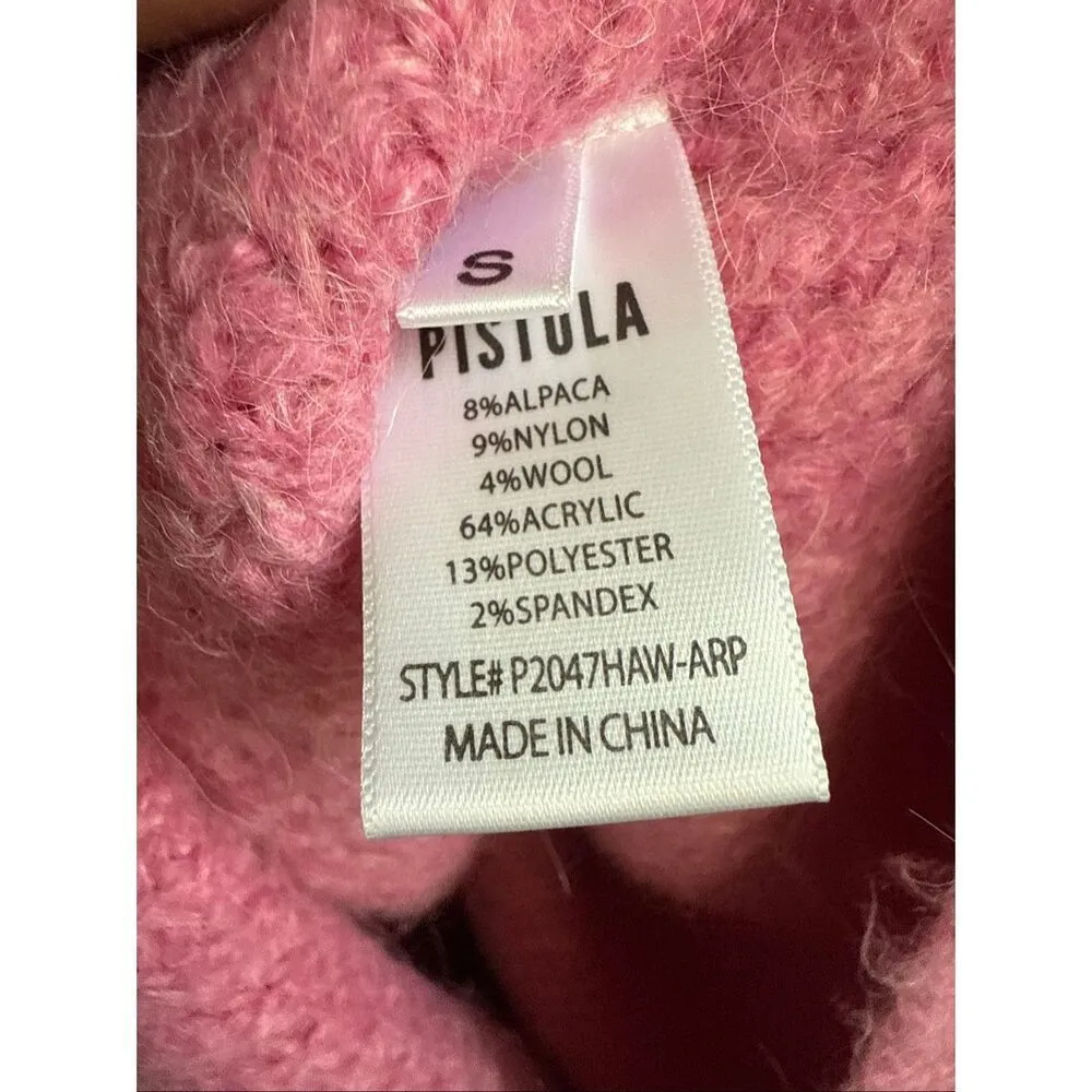 Pistola alpaca wool blend pink sweater small - Image 4