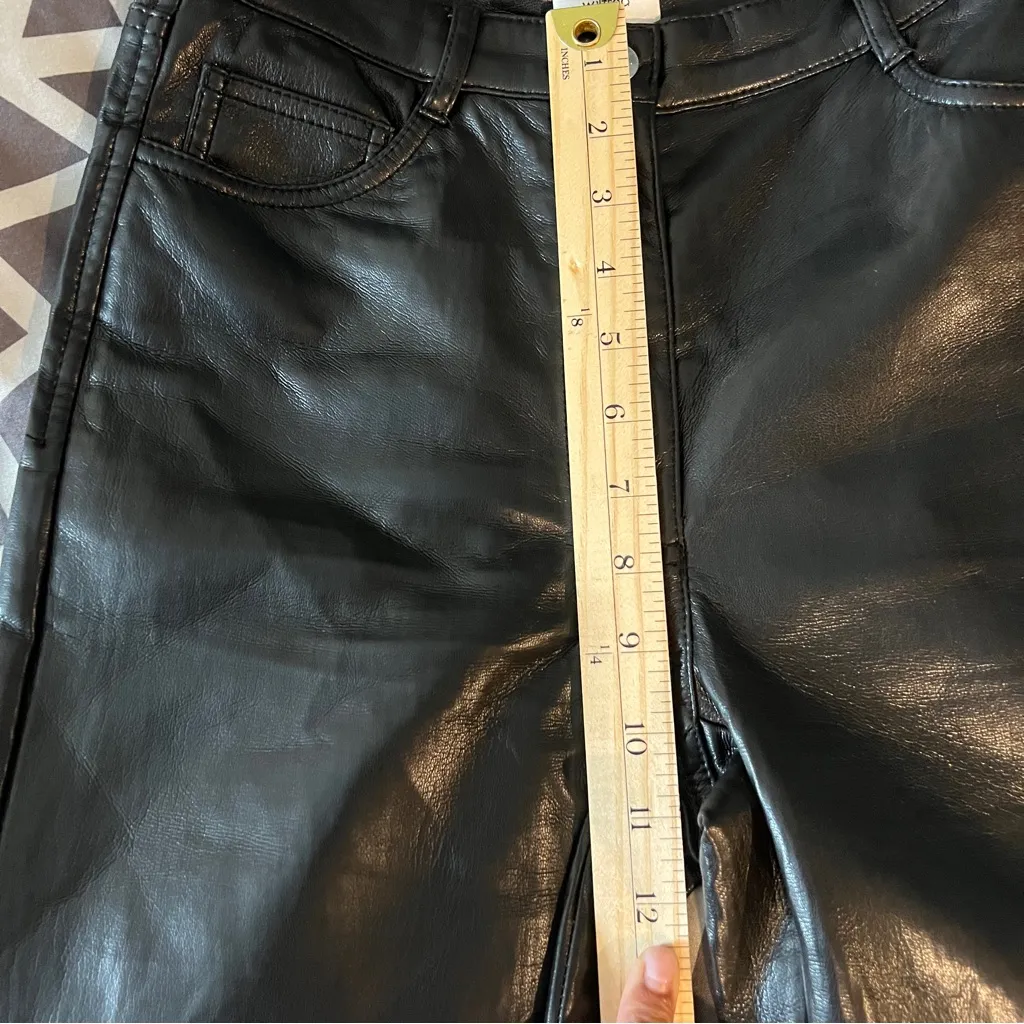 Wilfred The Melina Pant High Waist Vegan Leather Black Soft Sheen straight Leg 2 - Image 12