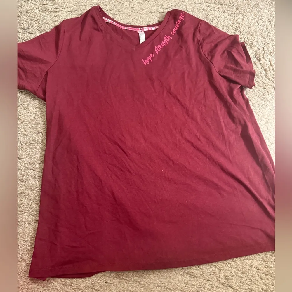 Cacique Breast Cancer Awareness Pajama Shorts Set - size 14/16 - Image 3