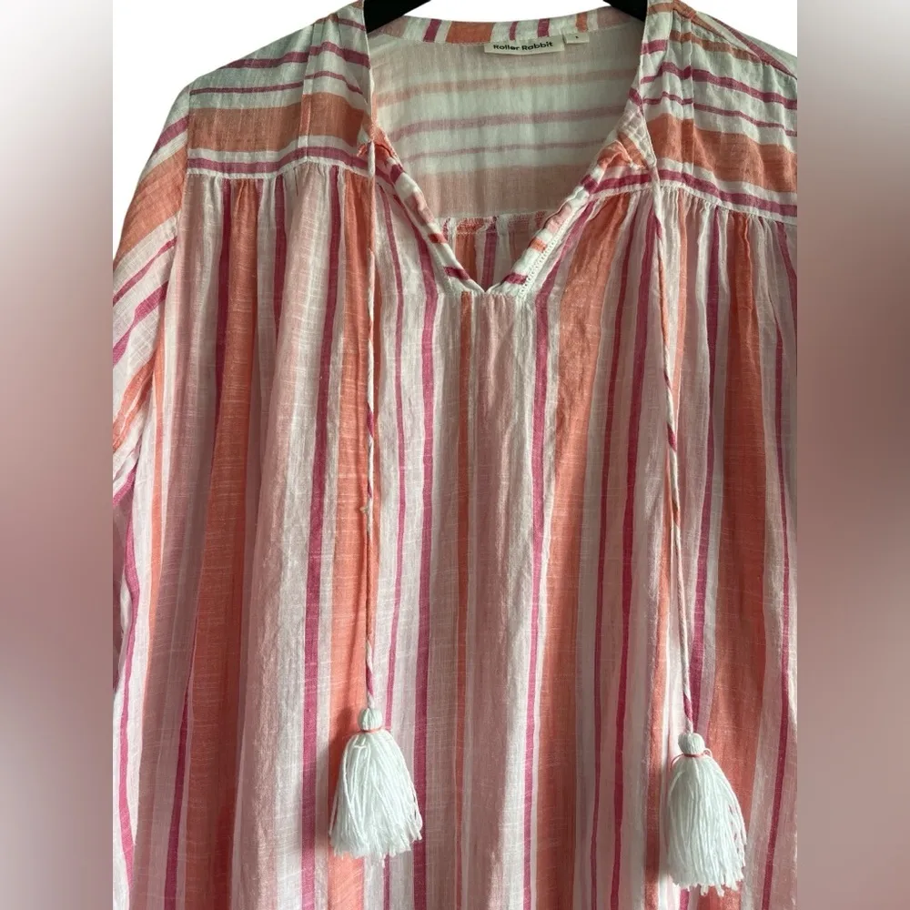 Roller Rabbit Lightweight Striped Cover-Up Size Small - Image 3