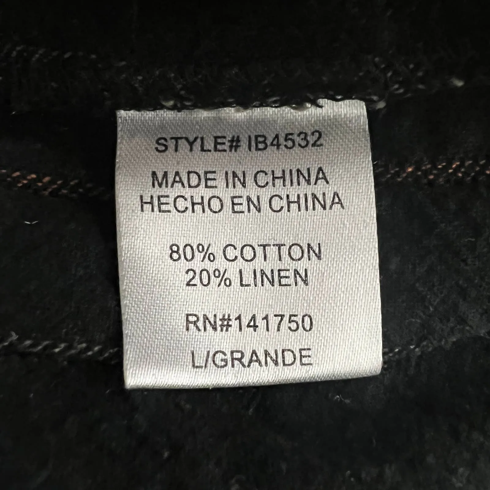 Orange Creek Linen Blend Striped Multicolor Black Jumpsuit Size Large - Image 10