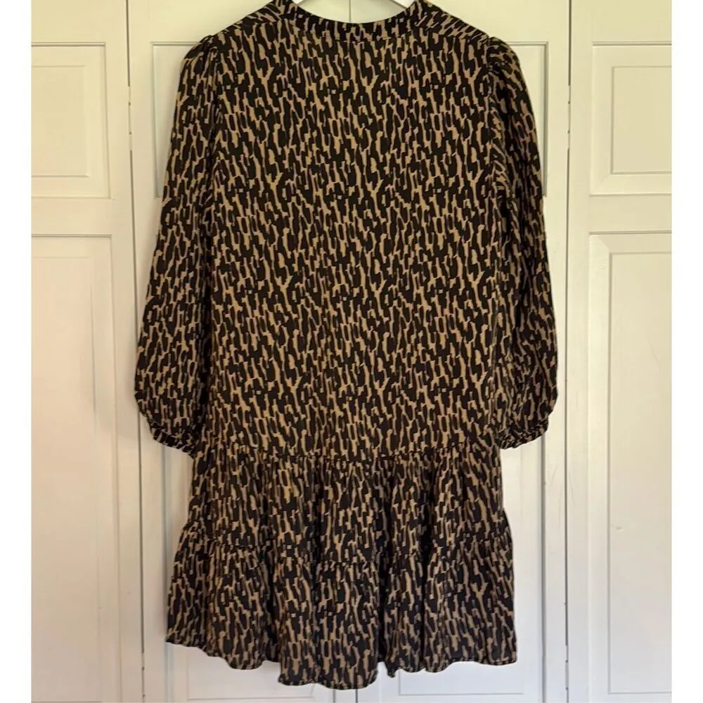 Zara animal print flounce hem dress size xs - Image 9