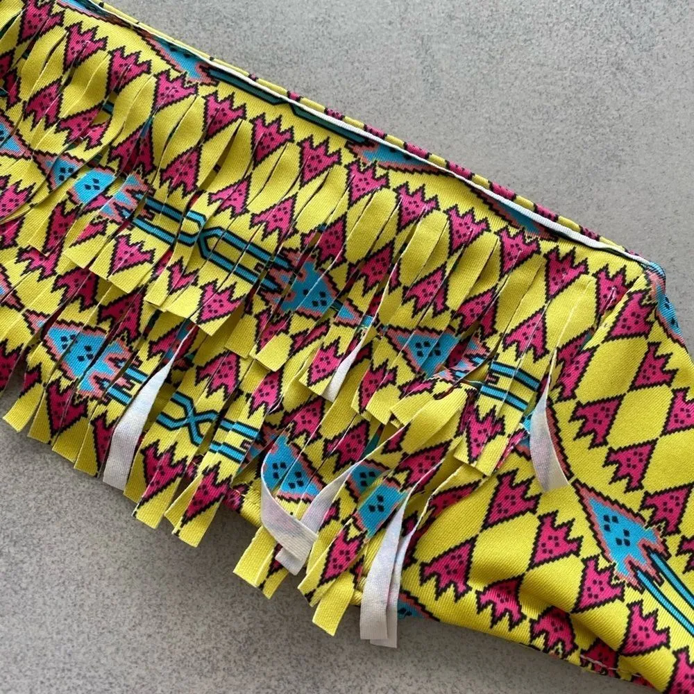 Beach Riot‎ Bandeau Fringe Bikini Top - Image 2