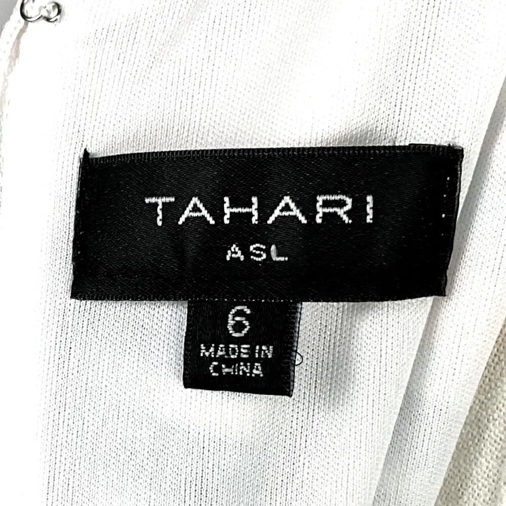 Tahari ASL Sleeveless Sheath Dress Midi Multicolor Geometric Print Sz 6 New Blue - Image 8