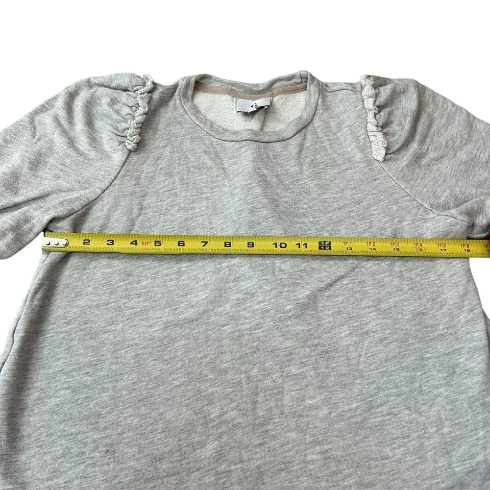Goop G Label Women's S Puff Elbow Sleeve Sweatshirt Light‎ Gray Demure Girlie - Image 8