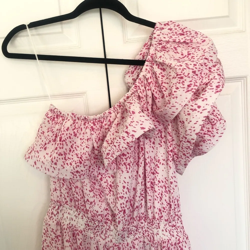 Buddy Love Sofia Pink White One Shoulder Ruffle Mini Dress Size M Size M - Image 3