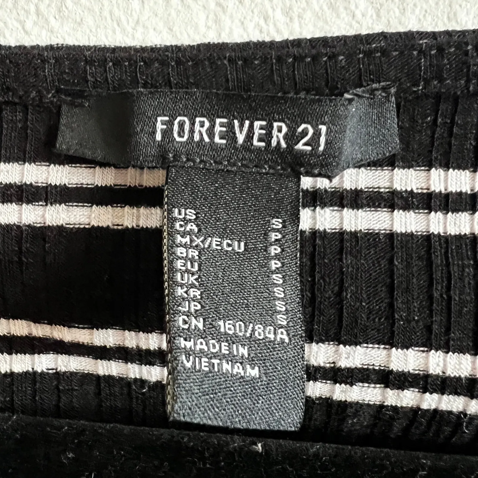 Black Striped Wrap Top Y2K Indie Sleaze Soft Goth Grunge‎ Retro Small - Image 4