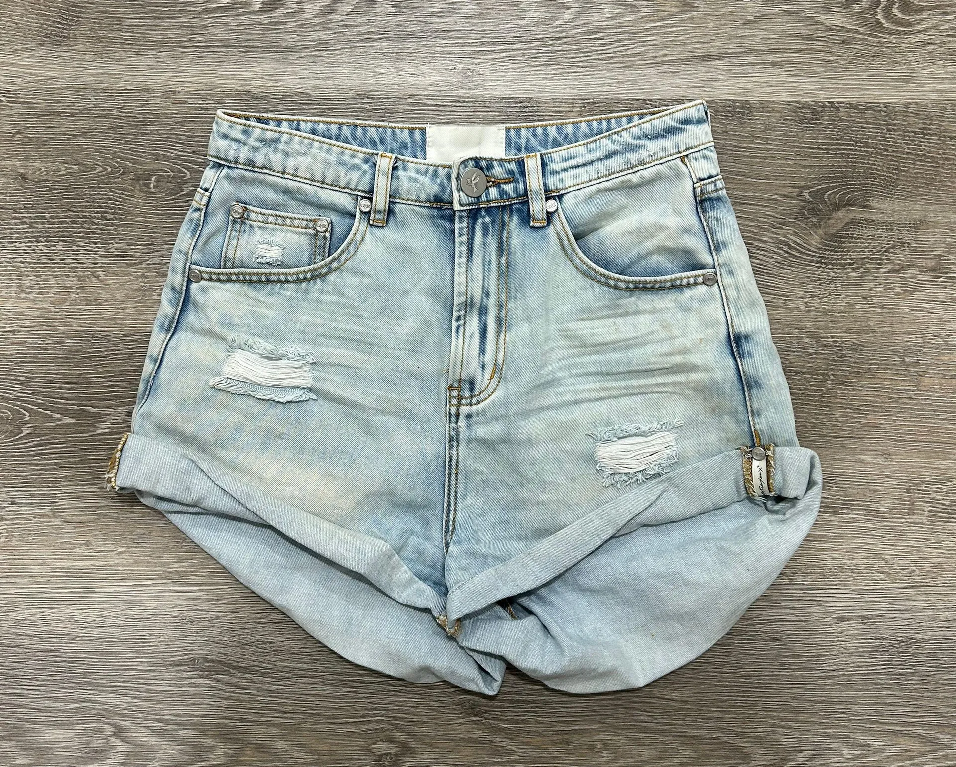 Bandits High Waist Denim Shorts Blue Tornado - Image 4