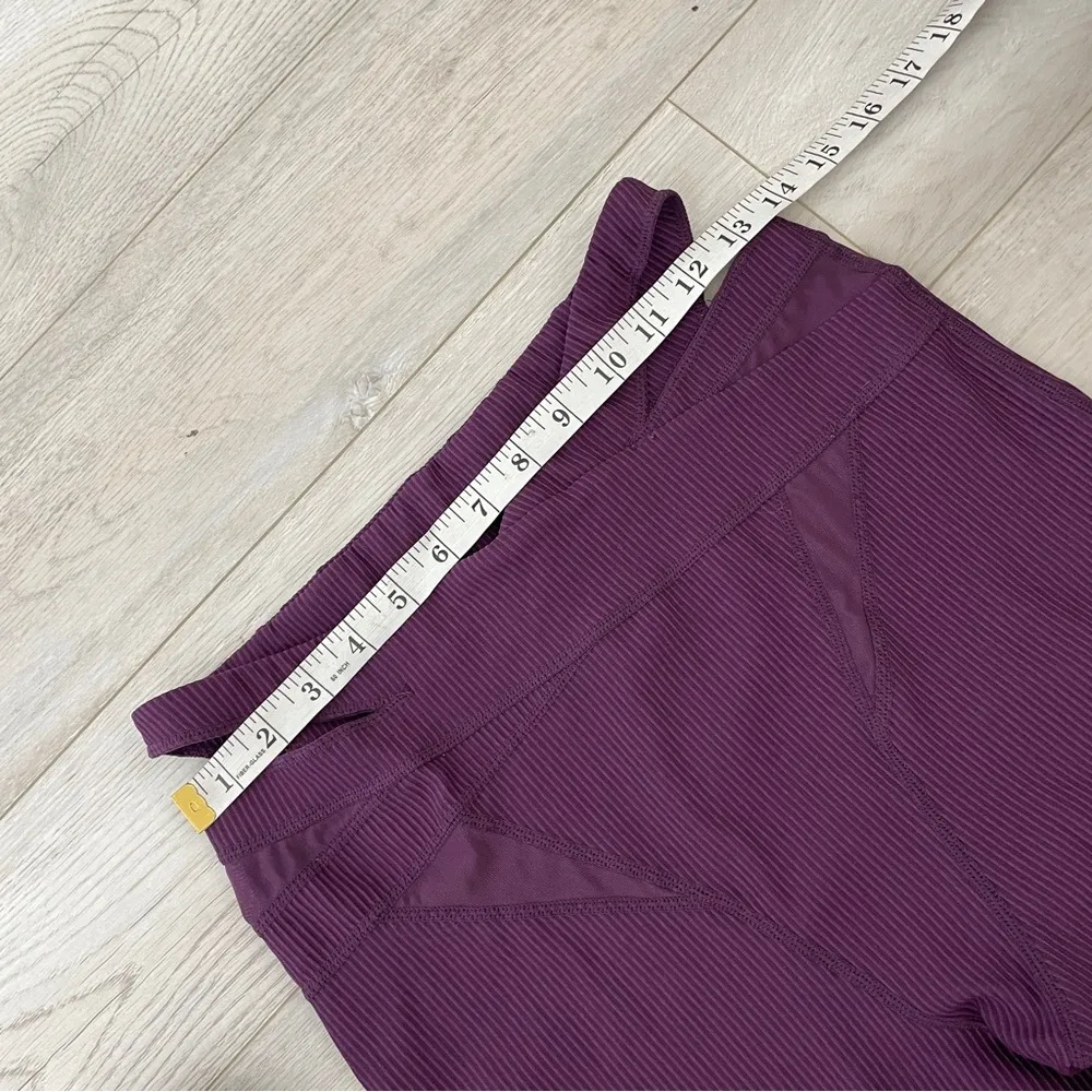 For Love & Lemons Workout Set cutout ribbed womens Purple (large) athleisure gym - Image 8