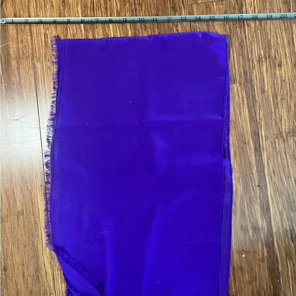 Handmade Purple sheer infinity scarf with fringe   by MJS - Image 3