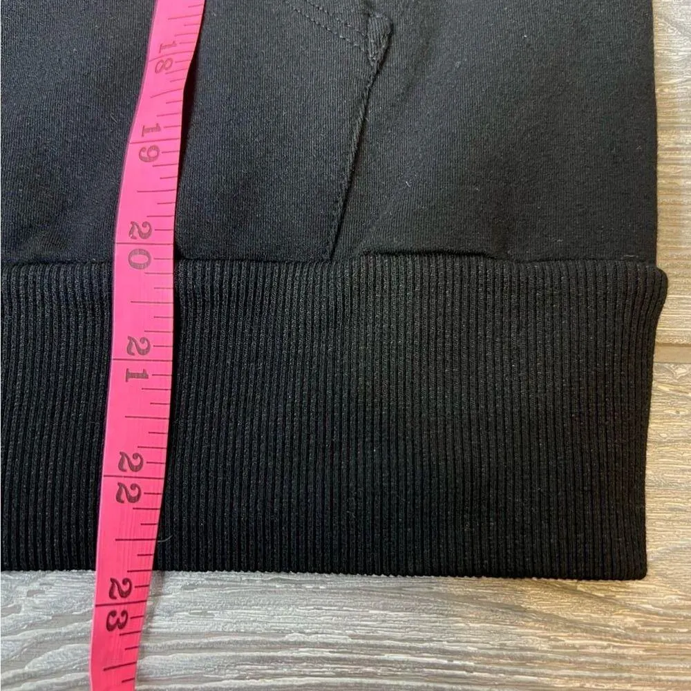 NWT Monrow star stripe track hoodie sz S black white - Image 6