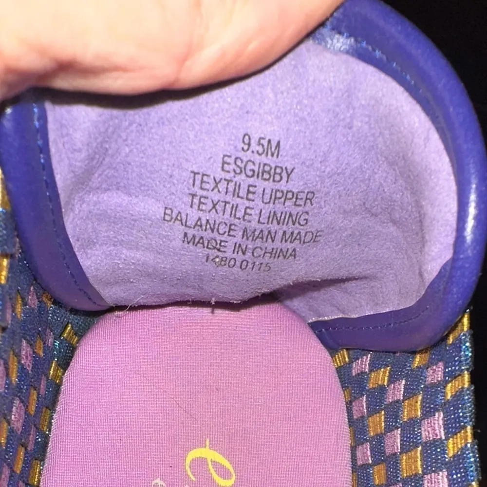 ECU EASY SPIRIT e360 ESGIBBY WOMEN 9.5 BALLET FLATS PURPLE MULTICOLOR - Image 7