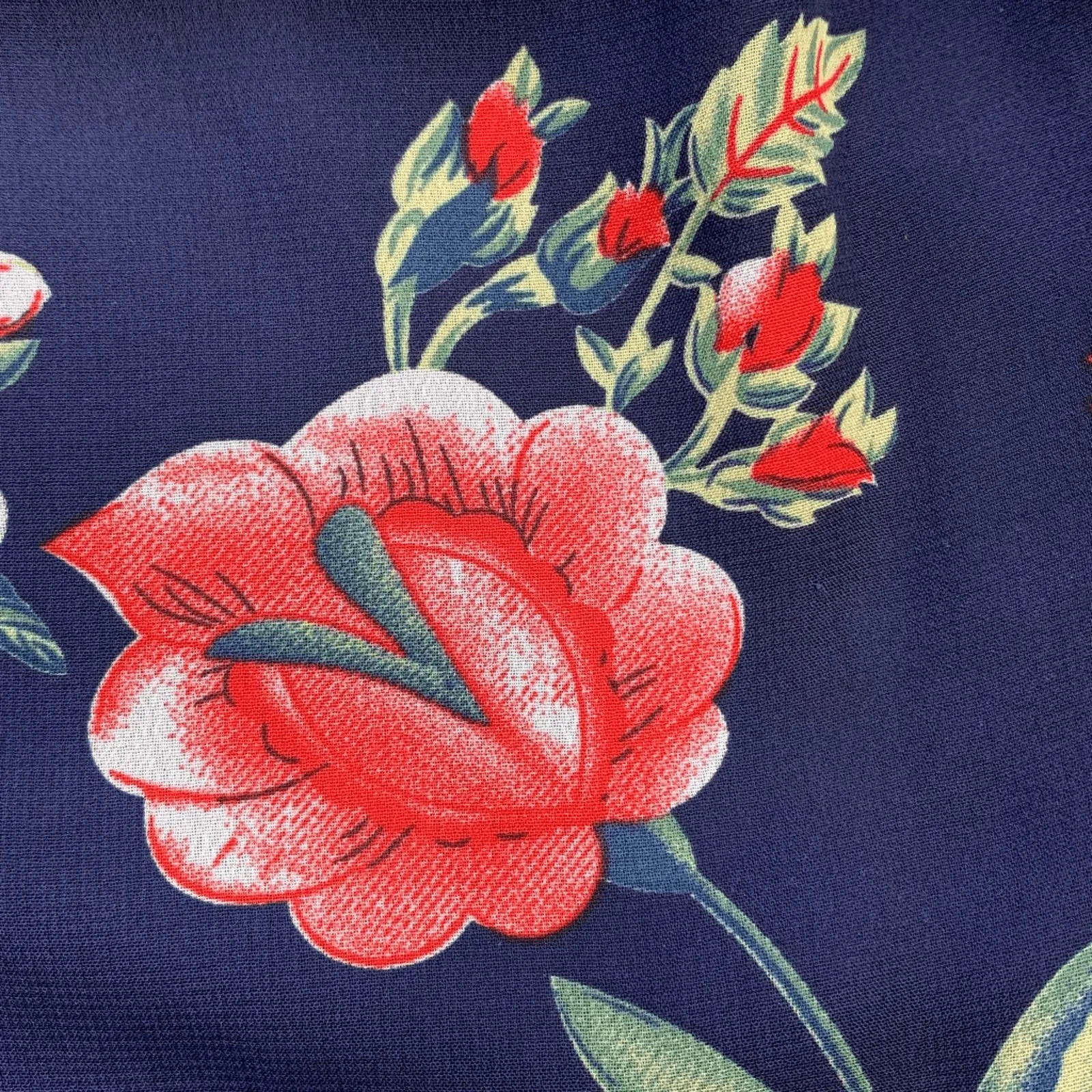 Betsey Johnson Bambi Garden Navy Floral Bell Sleeve Babydoll Mini Dress Size 6 - Image 12