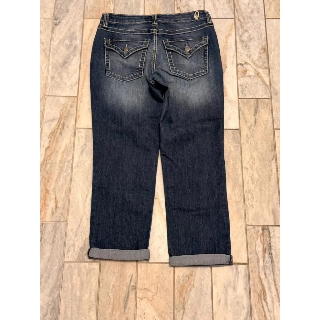 NEW Nine West women's size 4 (26" waist) blue denim capri jeans - Image 5