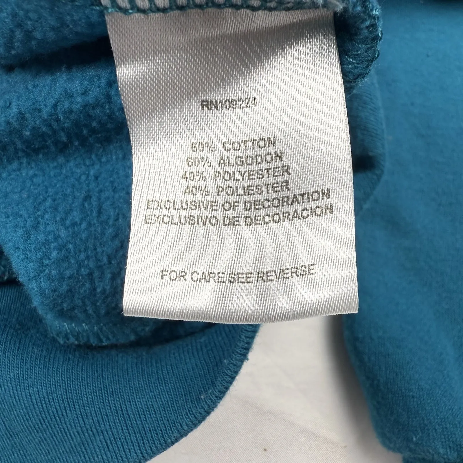 Morning Sun Chickadee Bird Crewneck Sweatshirt Size Medium Stud Snowflake Winter Blue - Image 6