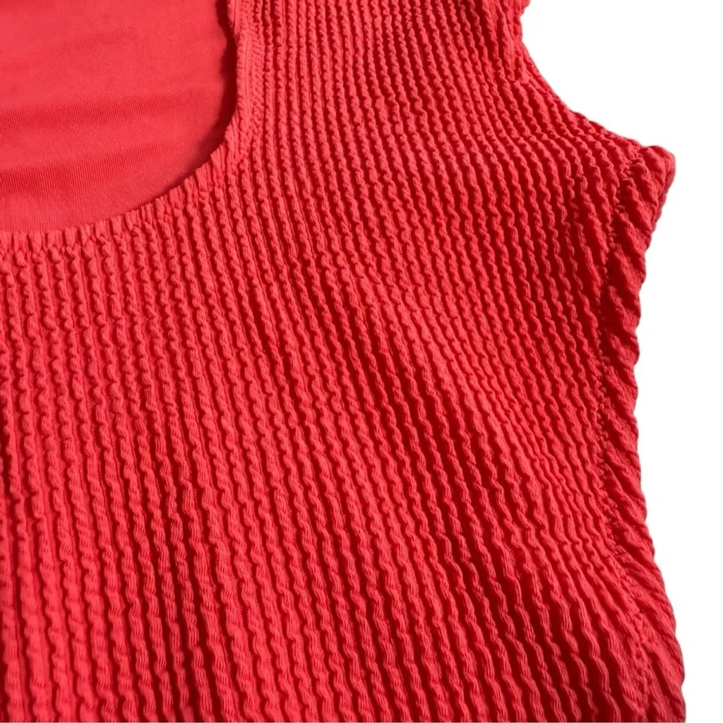 NWT Aerie Crinkle Birthday Scoop Cheekiest One Piece Swimsuit XS Red Pink Buckle - Image 12