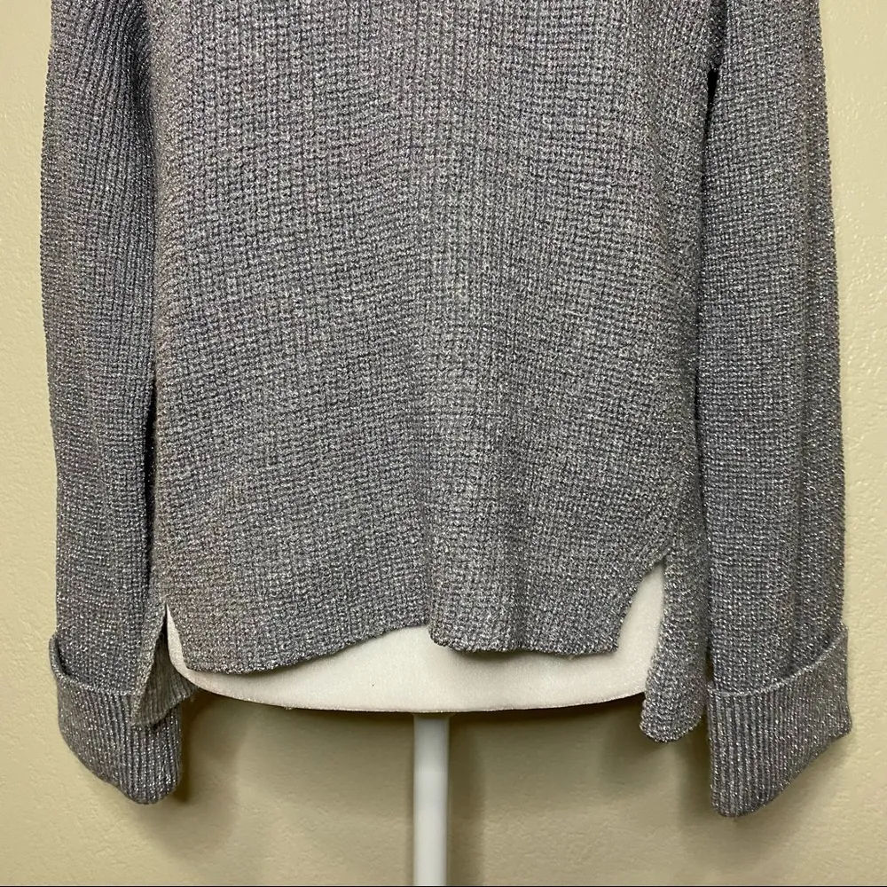 Joie Cicilia Wool Blend Merallic Sweater in Soft Heather Gray Size Small NWT - Image 4