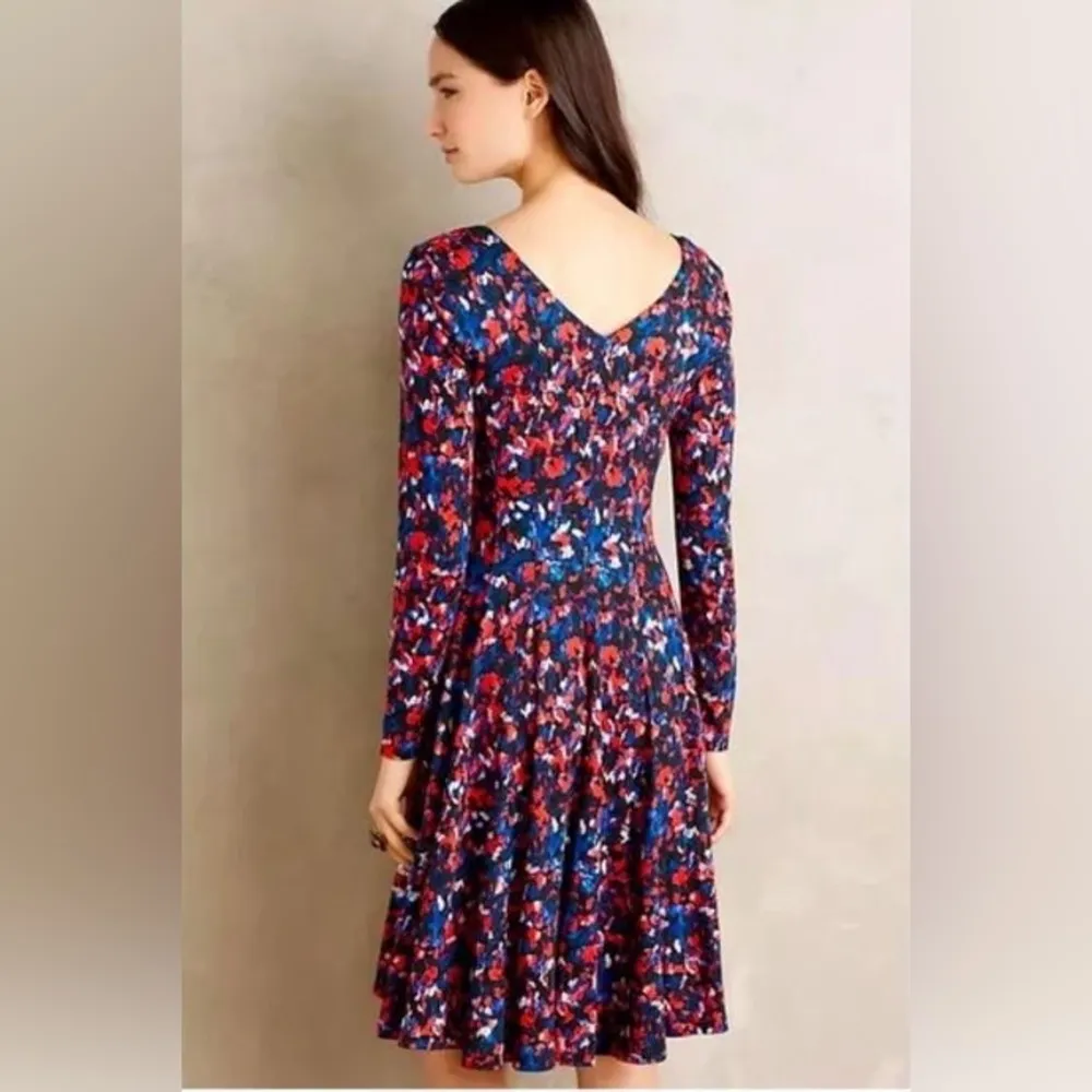 Anthropologie HD in Paris | Saraid Splatter Print Long Sleeve Dress, size S - Image 2