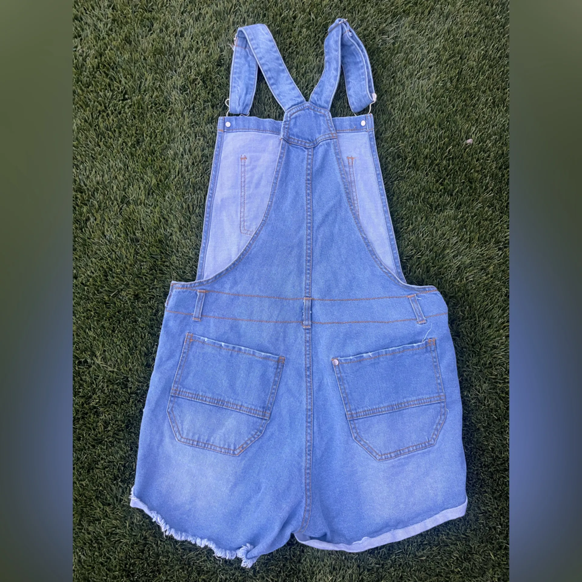 Love Tree Light Blue Denim Overalls - Image 2