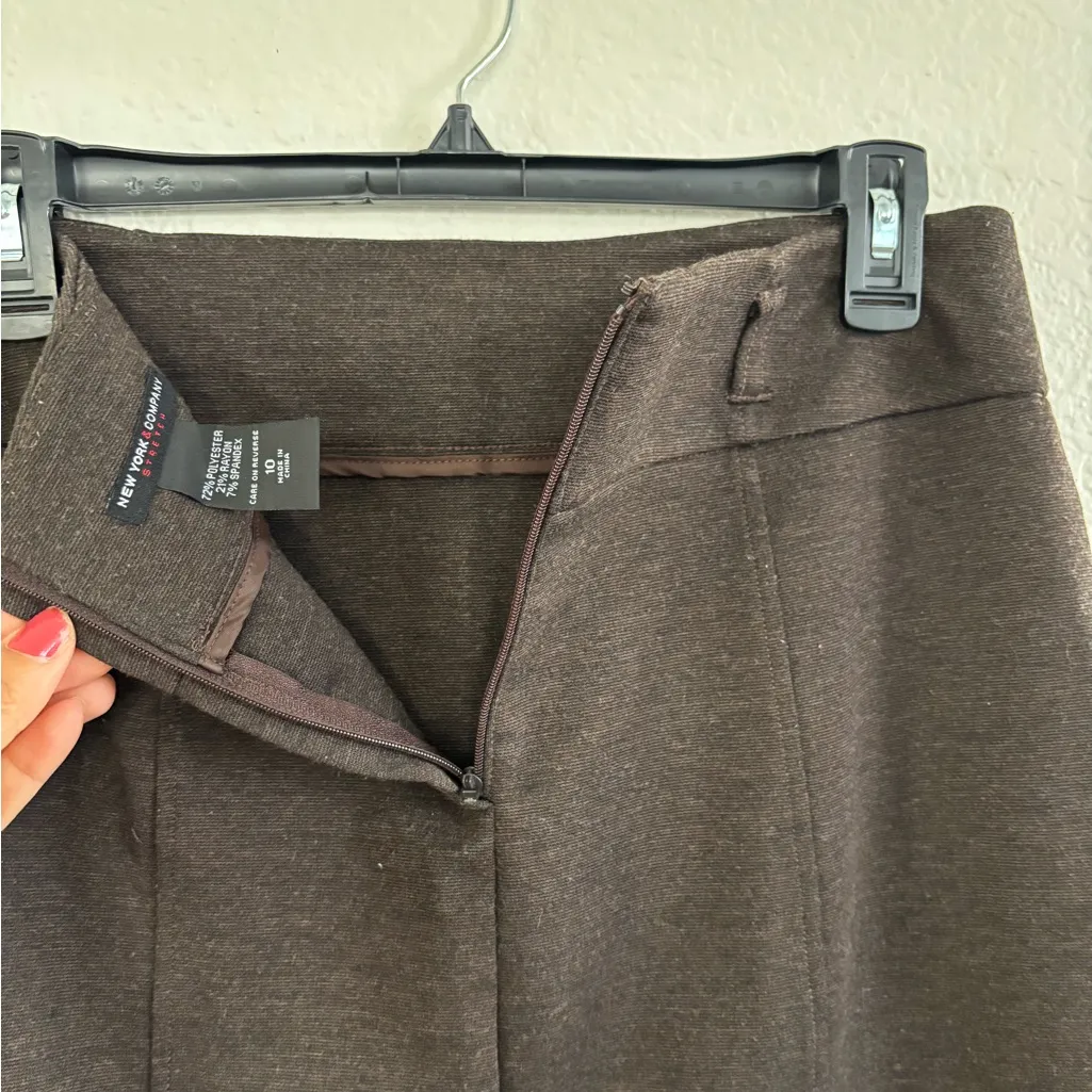 New York & Company Espresso Pencil Skirt Brown Size 10 - Image 4