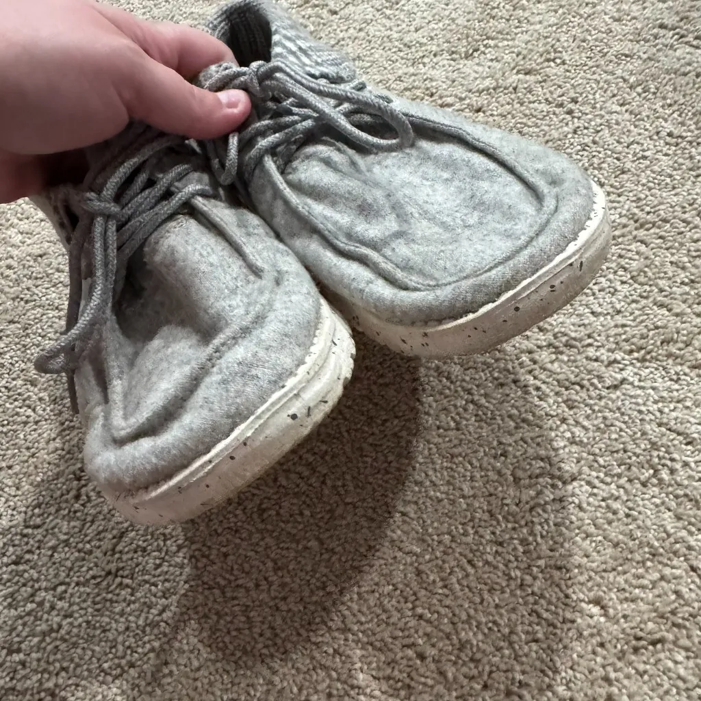 Hey Dude Casual Lace Up Shoes Gray Houndstooth Style Britt Women's Size 9 - Image 3