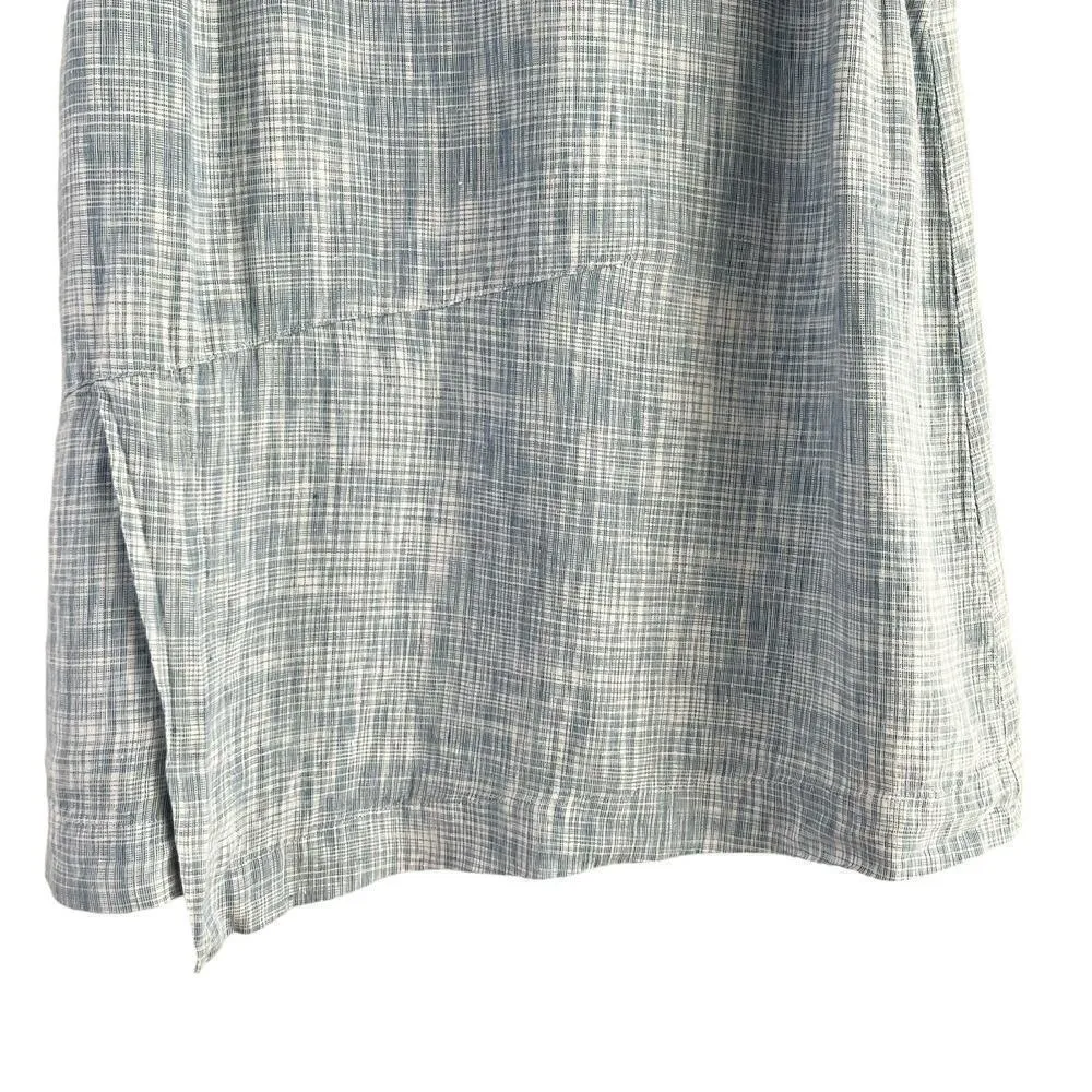 J.Jill Pure Jill Linen Sleeveless Tunic Top‎ Wrap Front in Blue White, XS Petite - Image 6