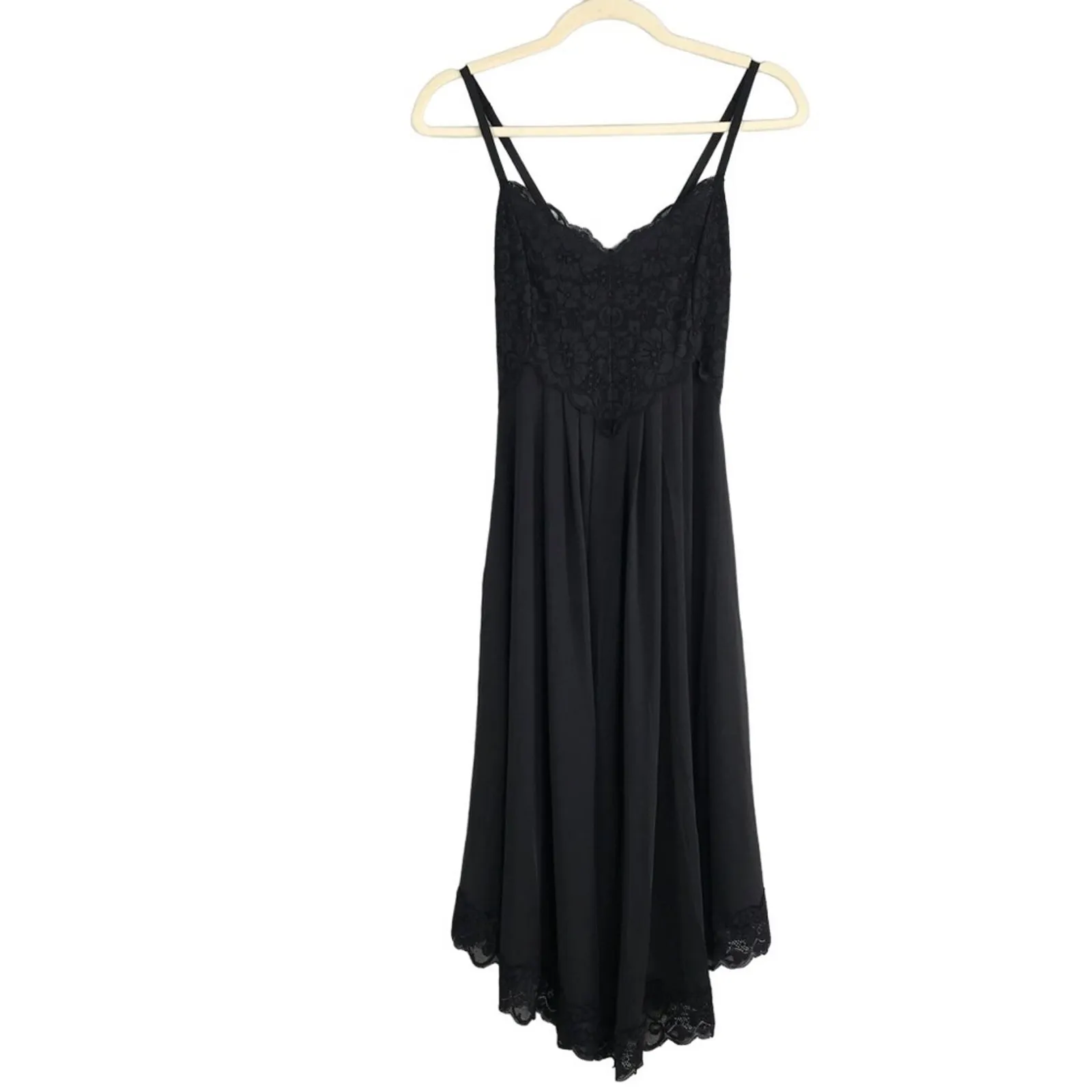 FREE PEOPLE x HAH Reversible Dress XS LaceUp Cottage Regencycore Witchy Goth NWT Black - Image 5