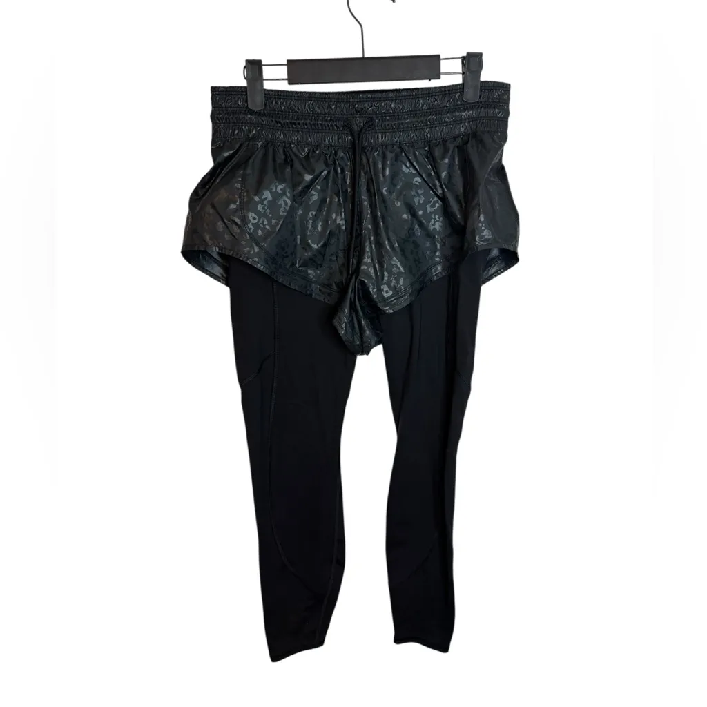 Athleta Rainier 2 in 1 Black Layered Tights - Image 3