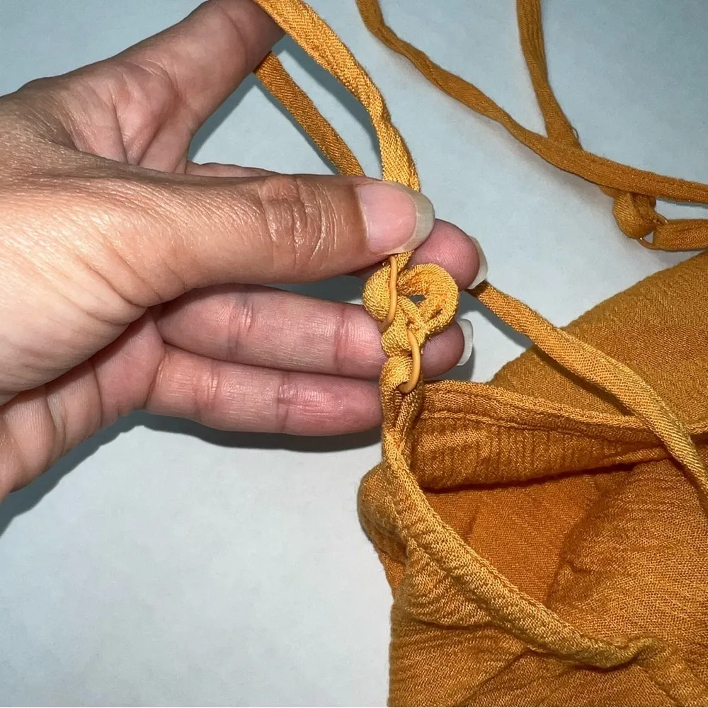 ASOS DESIGN cami jumpsuit with gathered bodice detail mustard size 10 - Image 11